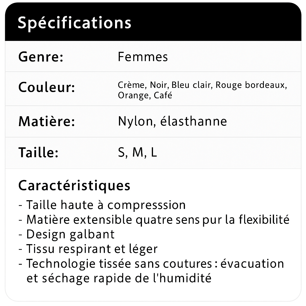 legging de yoga taille haute