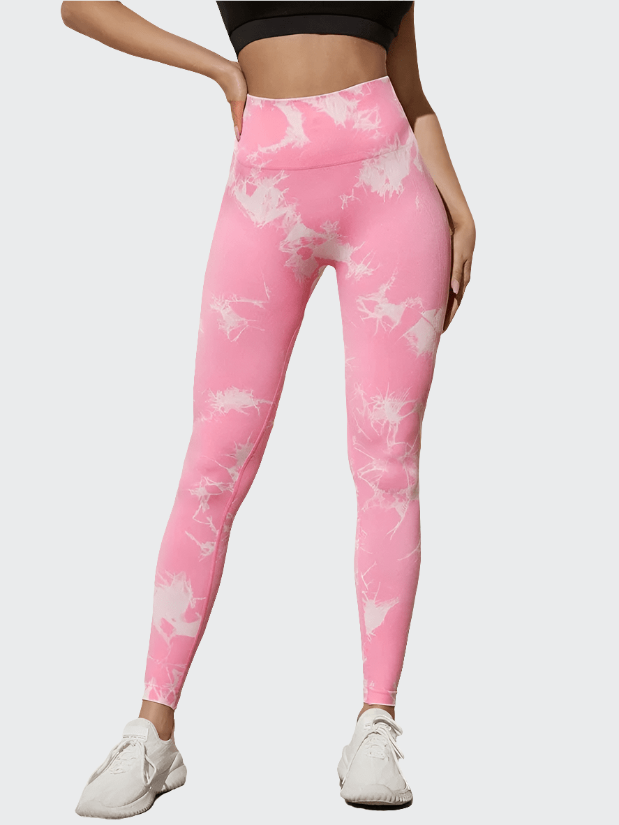 Pantalon de Yoga Femme Slim à Motifs Peints