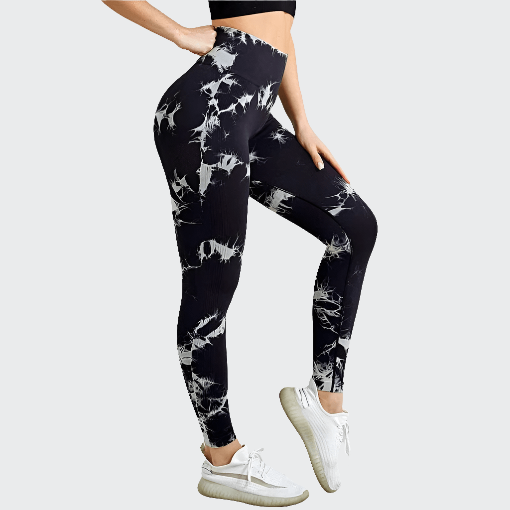 Pantalon de Yoga Femme Slim à Motifs Peints