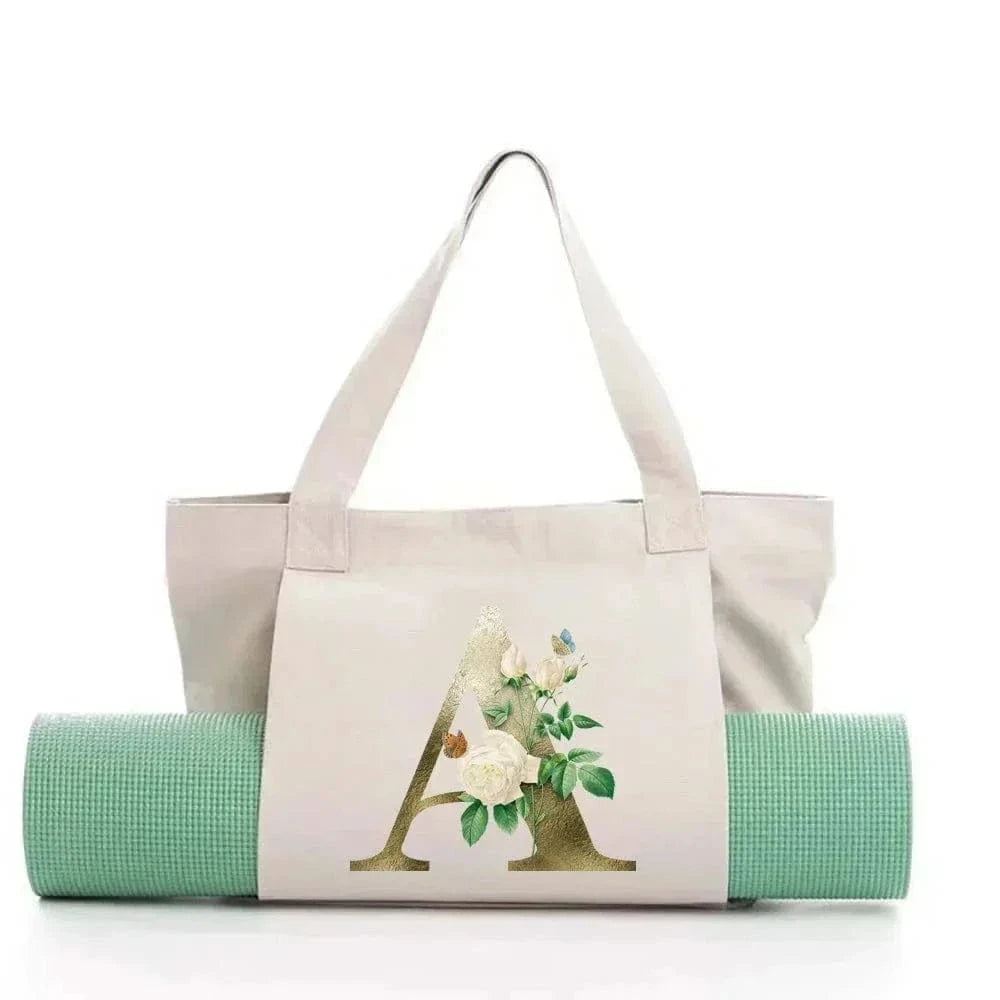 Sac de Yoga Inscription Blanche